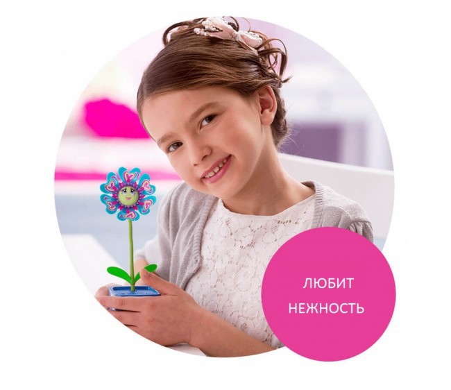 Интерактивная игрушка - Волшебный цветок с заколкой для волос и волшебным жучком  